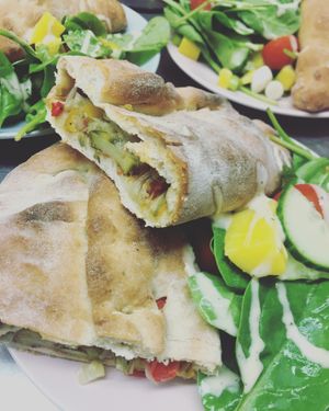 Vegetable calzone 🌸 at KUB in Teignmouth