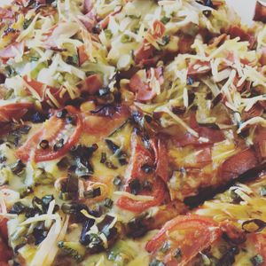 Vegan and gluten free ~ Mixed vegetable pizza  at KUB in Teignmouth