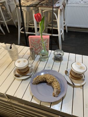 Coffee and a Poznan specialty  at Eat Sweet & Stay Fit in Poznan