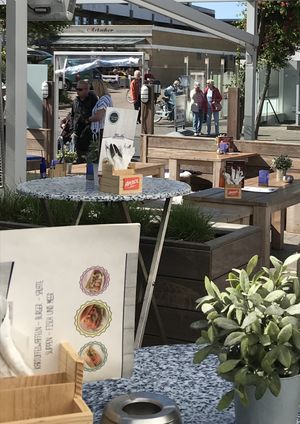 Outdoor seating @ Blauths, Cuxhaven at Blauths in Cuxhaven