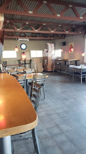 Inside. Seat yourself. at Pizza Jerks in Lake George