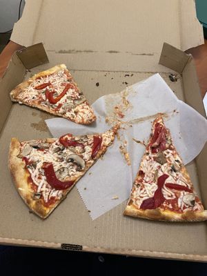 Cold leftovers - actually delicious!  at Pizza Jerks in Lake George