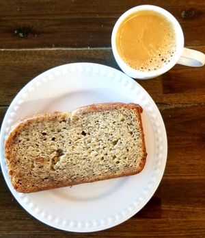 Vegan banana bread at The Green Witch in Highland
