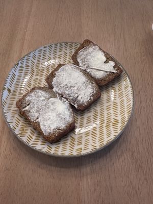 Banana bread with olive oil country crock spread   at The Green Witch in Highland