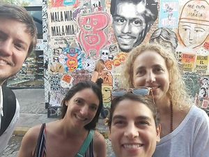 Walking around the streets of Palermo Viejo at Florentine Vegan Experiences in Buenos Aires
