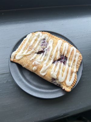 Lemon blueberry pop tart   at Royal Oak Coffee in Middlebury