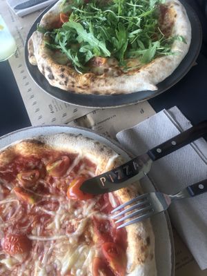 vegan cheese margherita  at Peruzza in Ljubljana