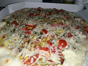 Vegan pizza. Photo by: Aleksandra Z. on Facebook at Gostilna Rekar in Kranj