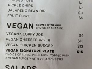 menu at Sloppy Seconds in Virginia Beach
