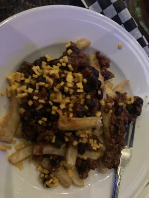 Chili cheese vegan fries  (sloppy fries ))   at Sloppy Seconds in Virginia Beach