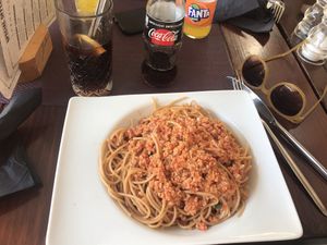 The soya Bolognes at Jazz Caffe Troubadour in Dubrovnik