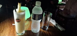 Pineapple juice and Water at Jardin del Arte Sano in Vinales