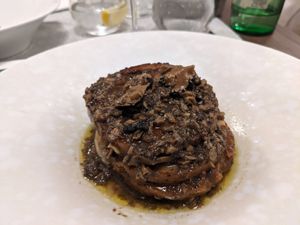 Truffle seitan mignon at Dalmatino in Hvar