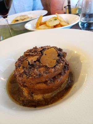 Seitan Steak with truffles. at Dalmatino in Hvar