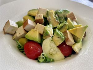 Avocado and smoked tofu salad (replacement for the chicken salad)  at Dalmatino in Hvar