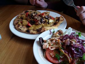 thai pancakes at The Treehouse Restaurant in Aberystwyth