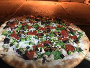 Veggie pizza at Costa Pizza in New Haven