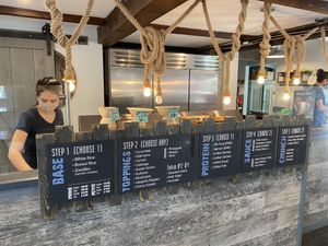 The poke bar and options at Moku-Bowls in Lahaska