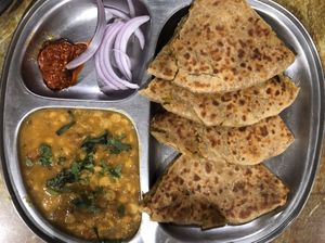 Aloo Paratha; no yogurt at Mirch Masala in Houston