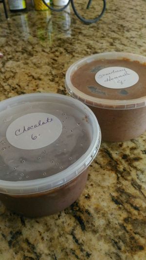 Chocolate and strawberry hummus at The Hippy Kitchen in Bouctouche