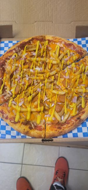 Glizzy pizza!!!!! at Possum Pizza in Austin