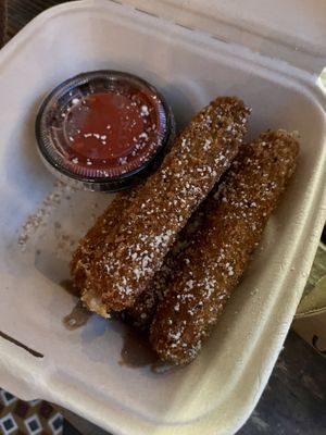 Mozzarella sticks  at Possum Pizza in Austin