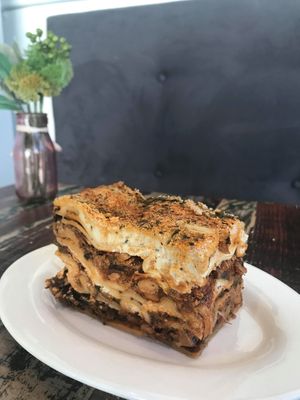 Vegan Jackfruit and Mushroom lasagne at Desta in Preston