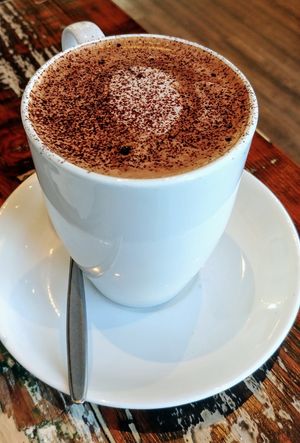 Mocha with soy at Desta in Preston