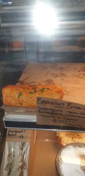 Breakfast burrito at Desta in Preston