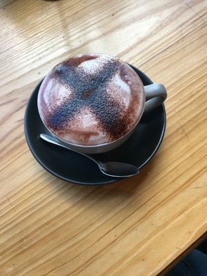 Vegan hot choc yum! at Desta in Preston