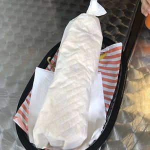 Wrapped and ready for devouring  at Mr Falafel in West London