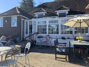 Patio seating area   at Nourish in Letchworth