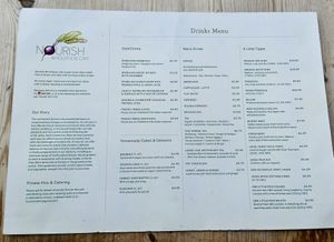 Drinks menu   at Nourish in Letchworth
