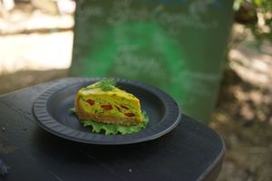 Raw cheese cake :) at Mana Space in Kyiv