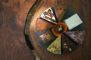 Wonderfull, raw, sugar free cakes at Mana Space in Kyiv