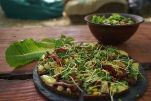 best raw pizza in howl island !) at Mana Space in Kyiv