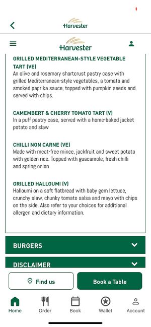   at Harvester Hillington in Glasgow