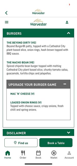   at Harvester Hillington in Glasgow