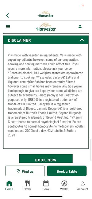   at Harvester Hillington in Glasgow