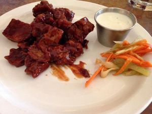 seitan BBQ wings at Merge in Buffalo