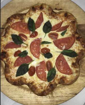 Vegetarian pizza at Roma Pizza in Neos Marmaras