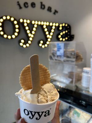 Vegan Biscoff, Vegan Yoghurt Mango (4,90€)  at Oyya in Ghent