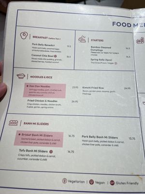 Menu  at MEL - BAXA - T2 in Melbourne Airport