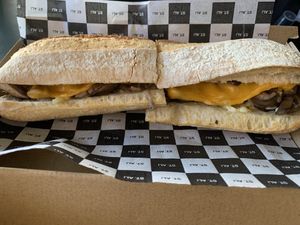 Big vegan Philly roll. Tasty    at MEL - St Ali - T2 in Melbourne Airport