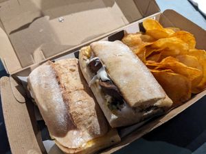 Yum! Vegan Philly Baguette at MEL - St Ali - T2 in Melbourne Airport