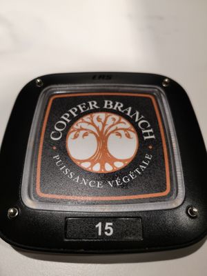 Buzzer for when your food is ready at Copper Branch - Nieuwstraat in Brussels