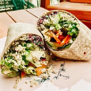 quinoa wrap at Locali in Los Angeles