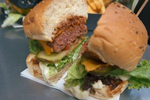 Beyond meat at VEG'D - Vegan Burgers - F-Hain in Berlin