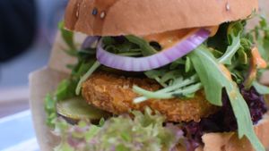 spicy chickn sandwich at VEG'D - Vegan Burgers - F-Hain in Berlin