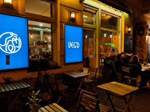 Outside of VEG'D at VEG'D - Vegan Burgers - F-Hain in Berlin